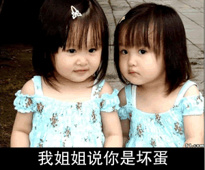 双胞胎姐妹qq表情加字 演示效果