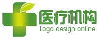 树叶和绿色十字架logo设计生成器 演示效果