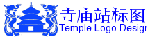 蓝色寺庙logo站标在线制作素材 演示效果