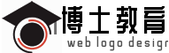 黑色方块博士帽教育网站logo制作 演示效果