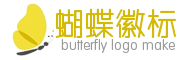 在线制作黄色翅膀蝴蝶logo徽标图片 演示效果