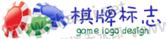 棋牌小游戏网站金币logo徽标设计 演示效果