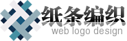 彩色纸条编织资源下载站logo设计 演示效果