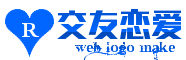 蓝色桃心交友网站logo在线制作 演示效果
