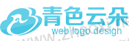 青色双层云朵云服务网logo在线设计 演示效果