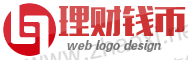 红色钱币透明币心logo在线制作 演示效果