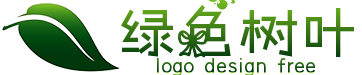 一片绿色树叶标本网站logo设计模板 演示效果