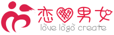 红色手挽手人形恋爱网logo在线生成 演示效果