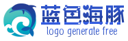 青色海水蓝色海豚海洋馆logo生成网 演示效果