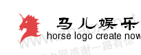 红色马头娱乐资讯网站logo在线制作 演示效果