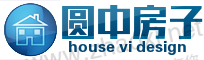 蓝色圆圈中间白色房子logo设计器 演示效果