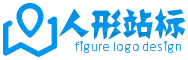 青色简笔画勾勒人形logo免费设计 演示效果
