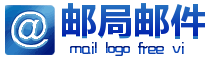 蓝色方块白色邮件符号@at 邮局logo设计 演示效果