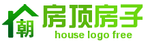 绿色简笔画房顶房子logo徽标生成模板 演示效果