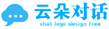 青色对话框泡泡云朵logo标识免费设计器 演示效果