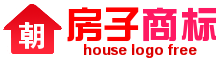 红色简易房子logo商标制作模板free 演示效果