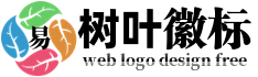 四片不同颜色树叶logo徽标免费设计 演示效果
